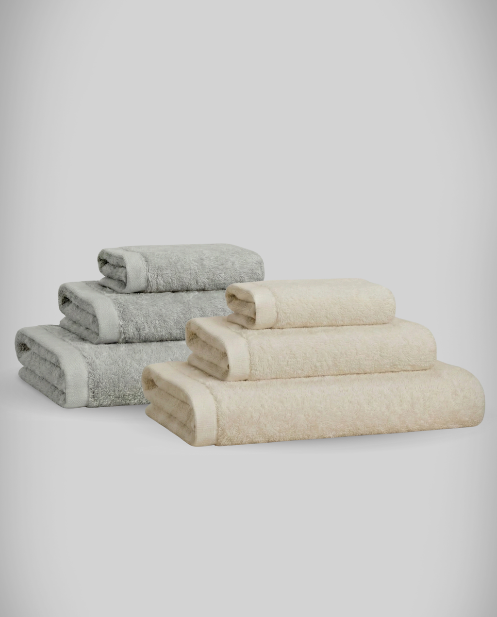 Lot de 2 | Set de serviettes en bambou blanky