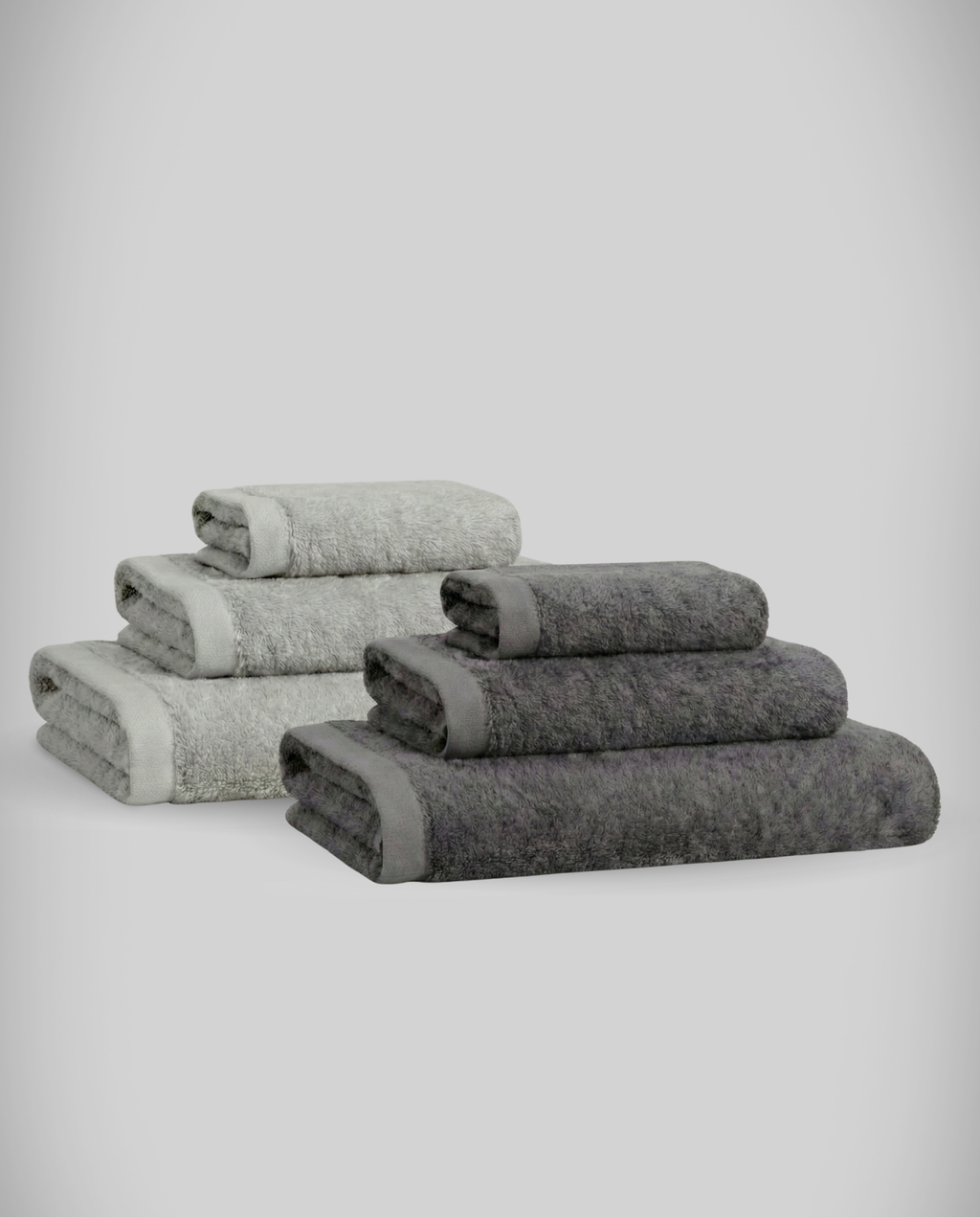 Lot de 2 | Set de serviettes en bambou blanky