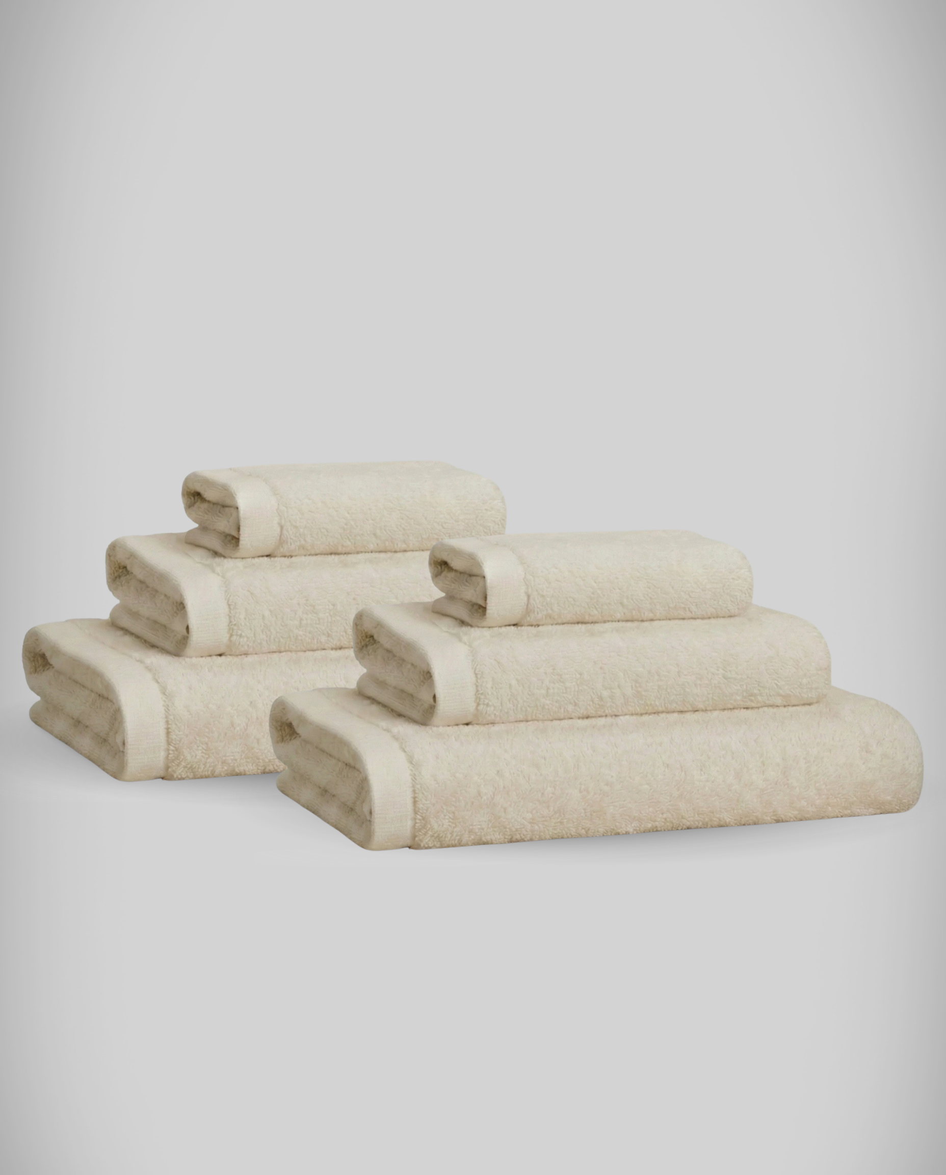 Lot de 2 | Set de serviettes en bambou blanky