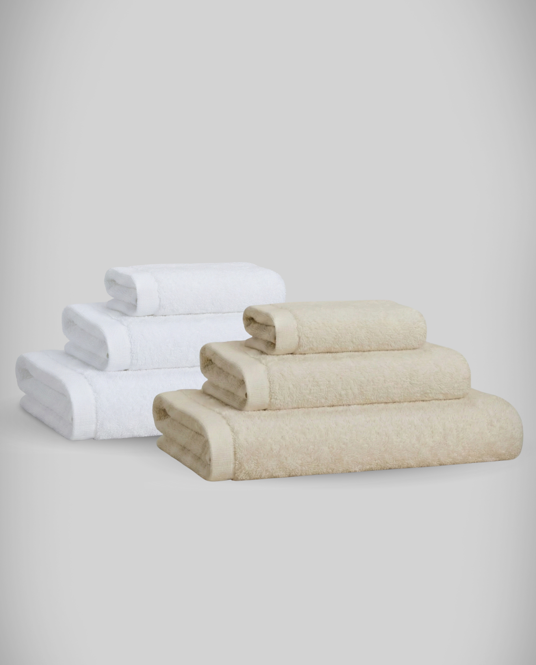 Lot de 2 | Set de serviettes en bambou blanky