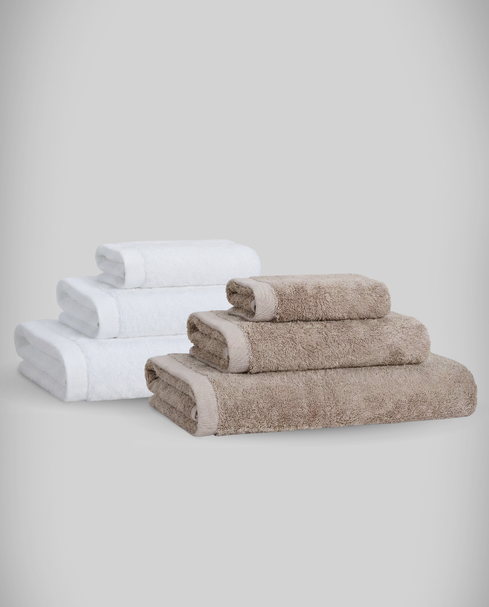 Lot de 2 | Set de serviettes en bambou blanky