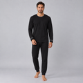 Ensemble de pyjama pour homme avec sweat-shirt et pantalon en maille extensible de bambou