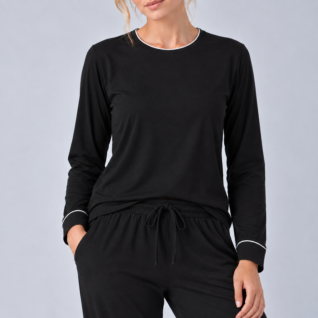 Sweat-shirt pour femme en maille extensible de bambou