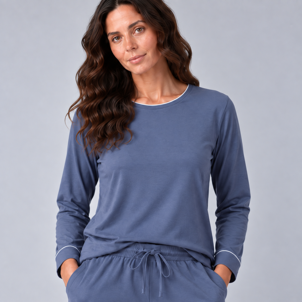 Sweat-shirt pour femme en maille extensible de bambou