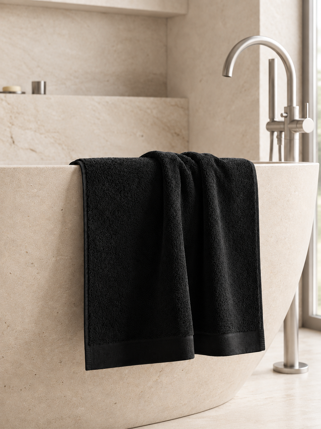 Serviette de bain en bambou blanky