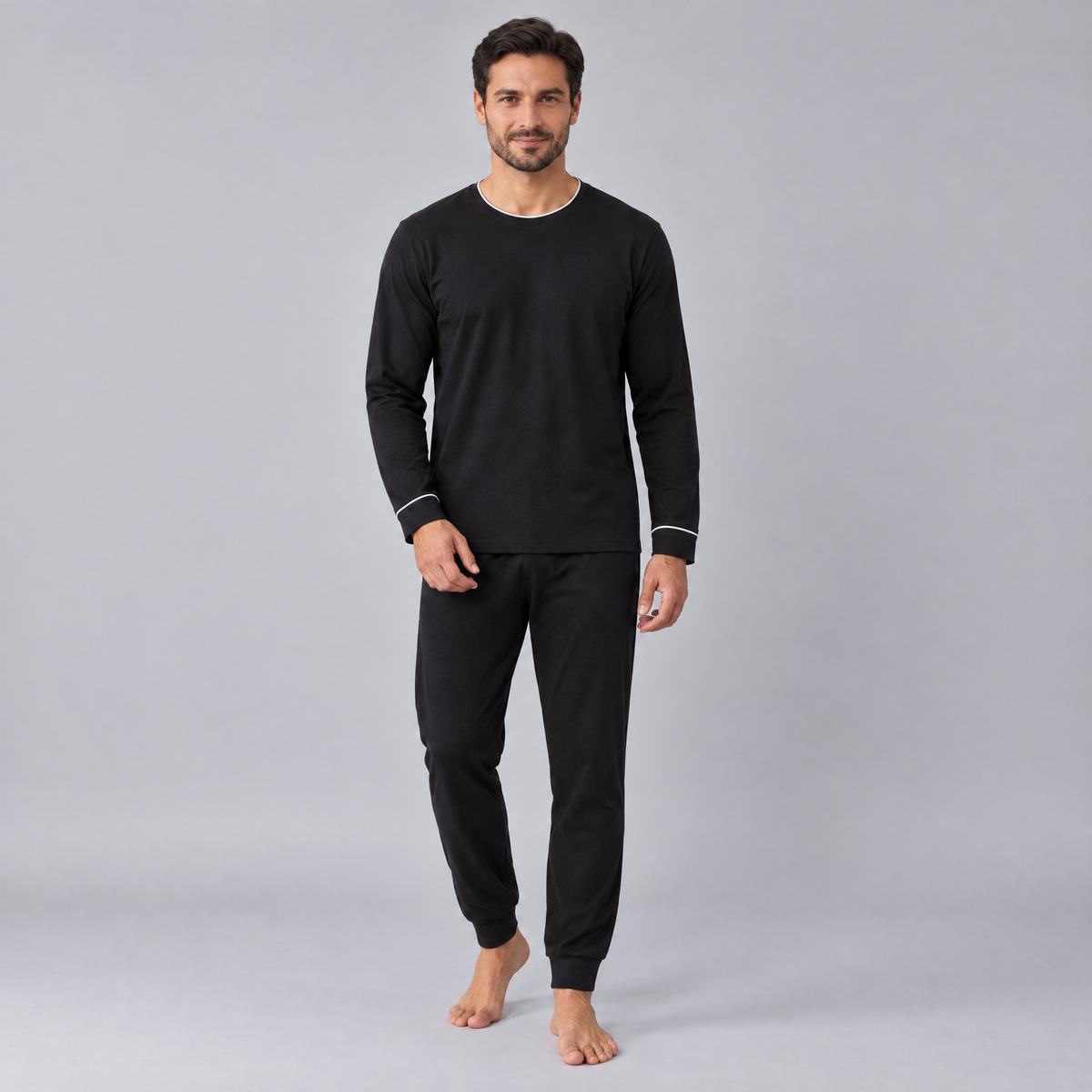 Sweat-shirt pour homme en maille extensible de bambou