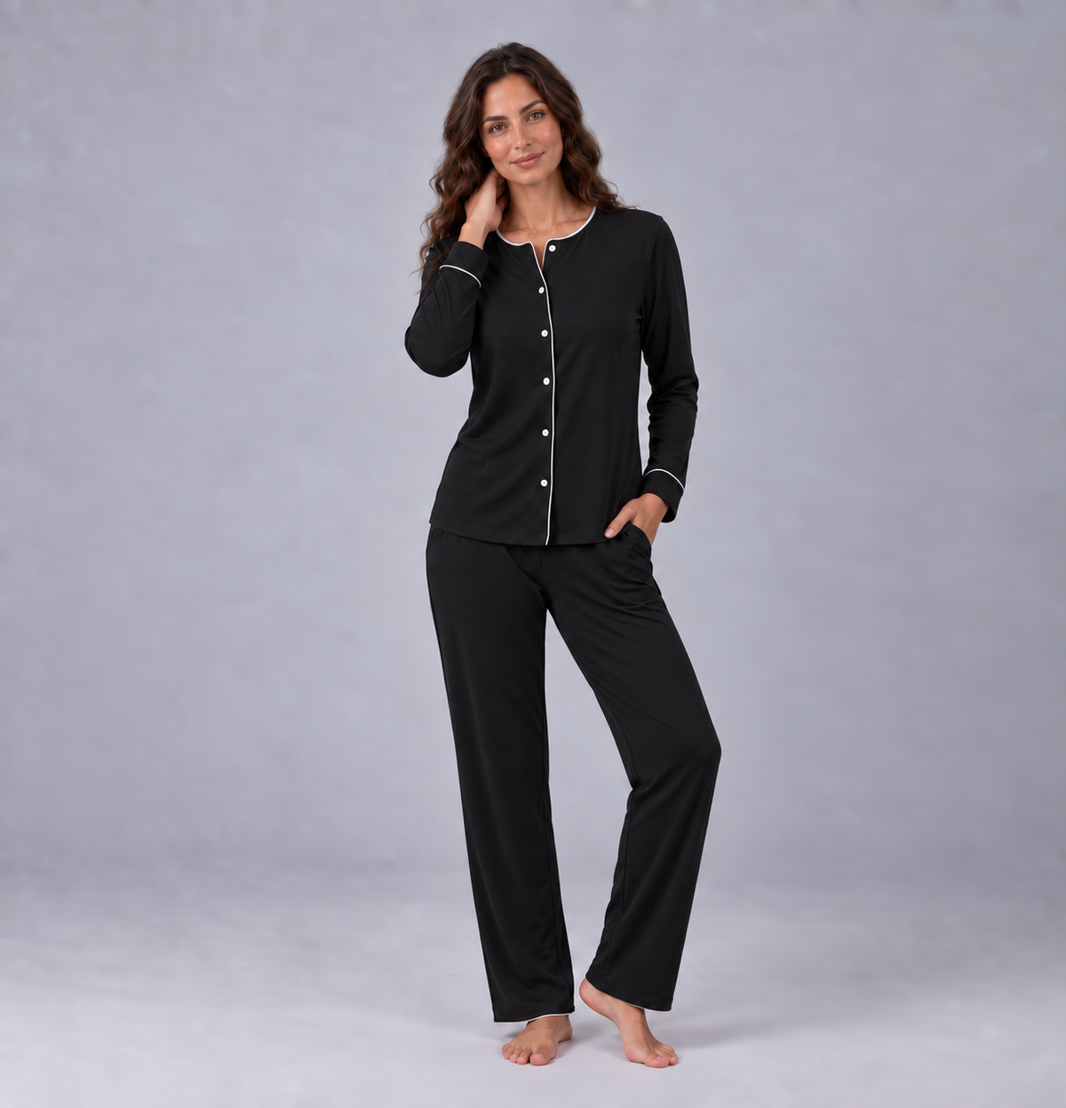 Haut femme en bambou maille stretch