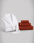 Peignoir en bambou + Ensemble de serviettes en bambou