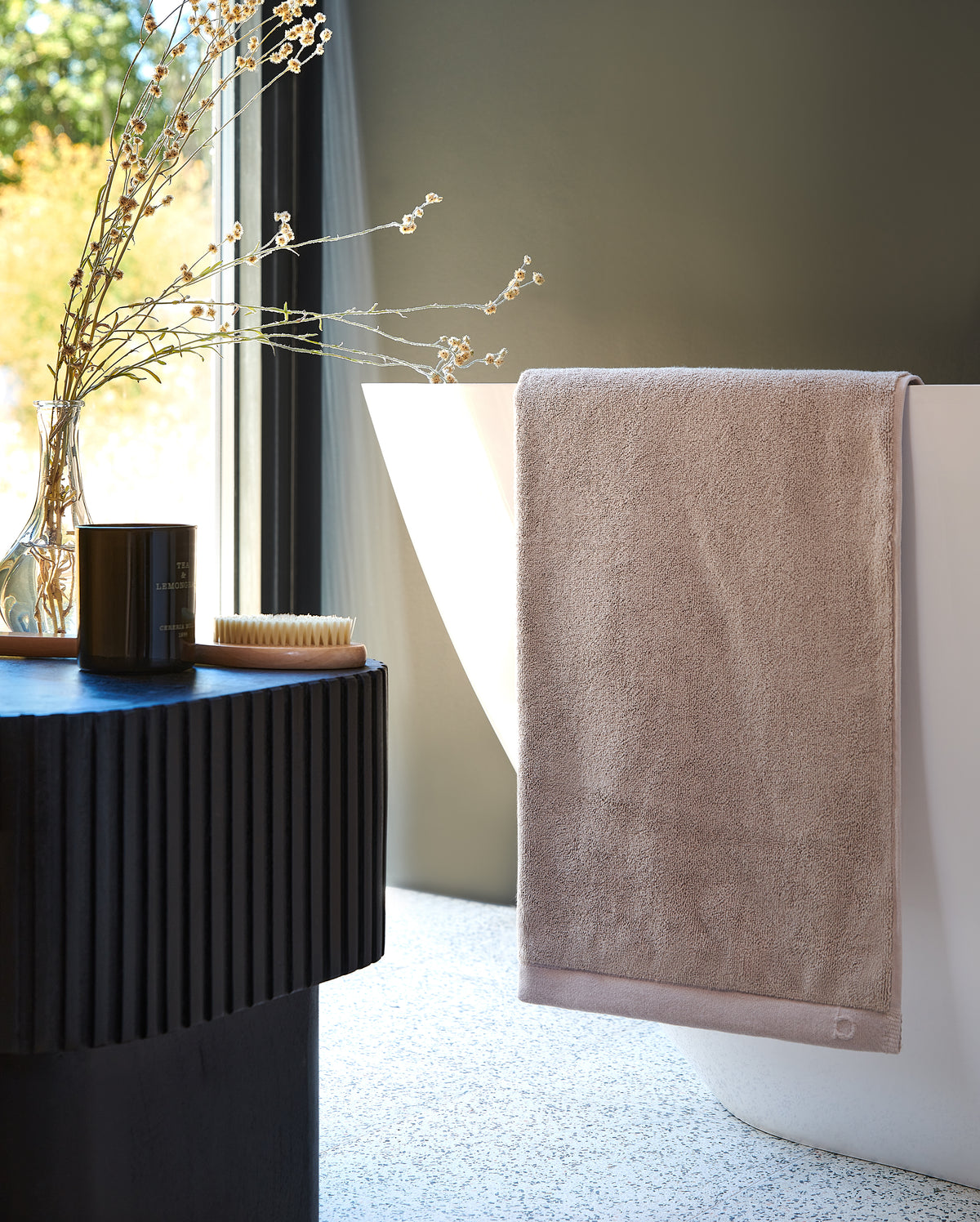 Serviette de bain en bambou blanky