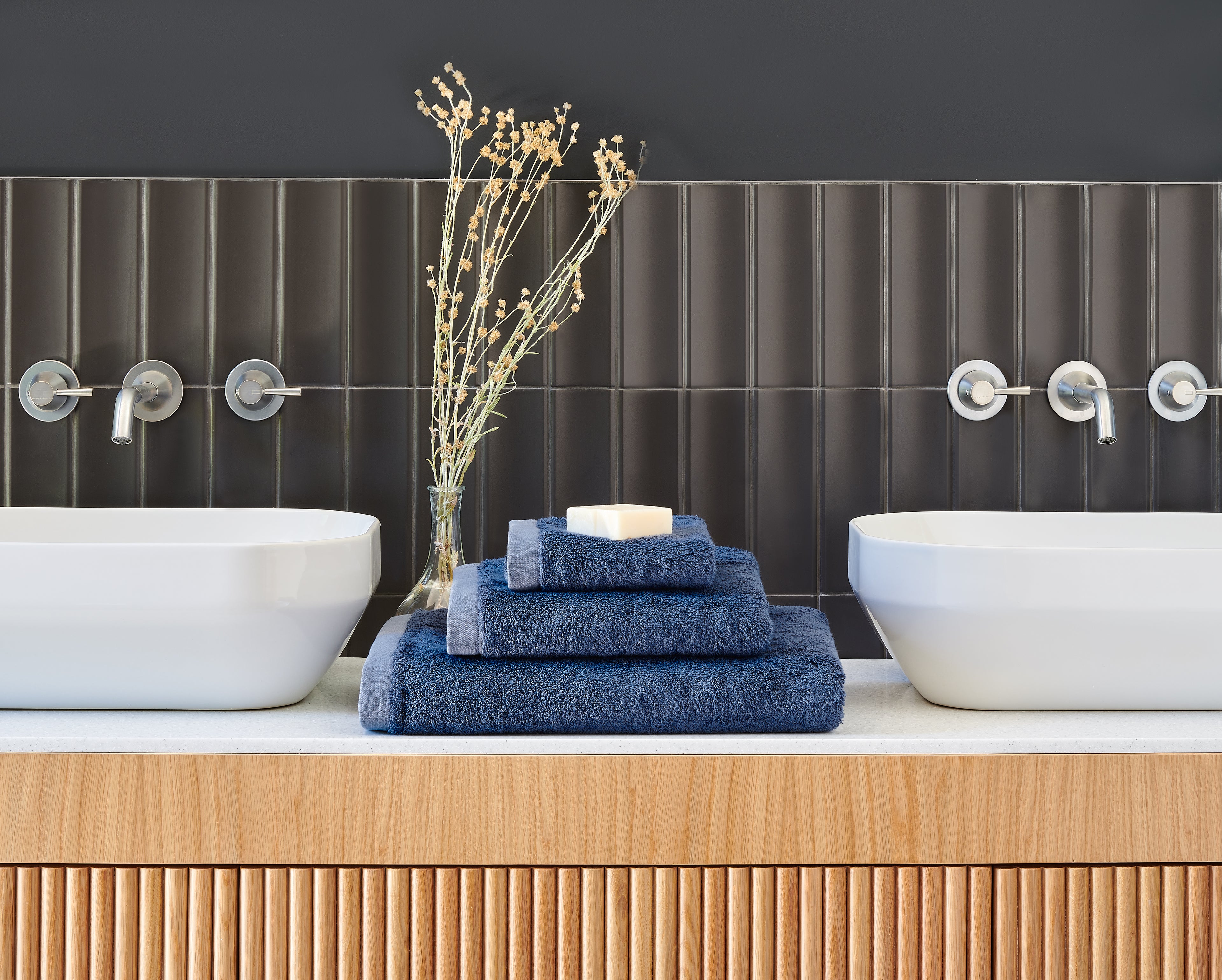 Serviette de bain en bambou blanky