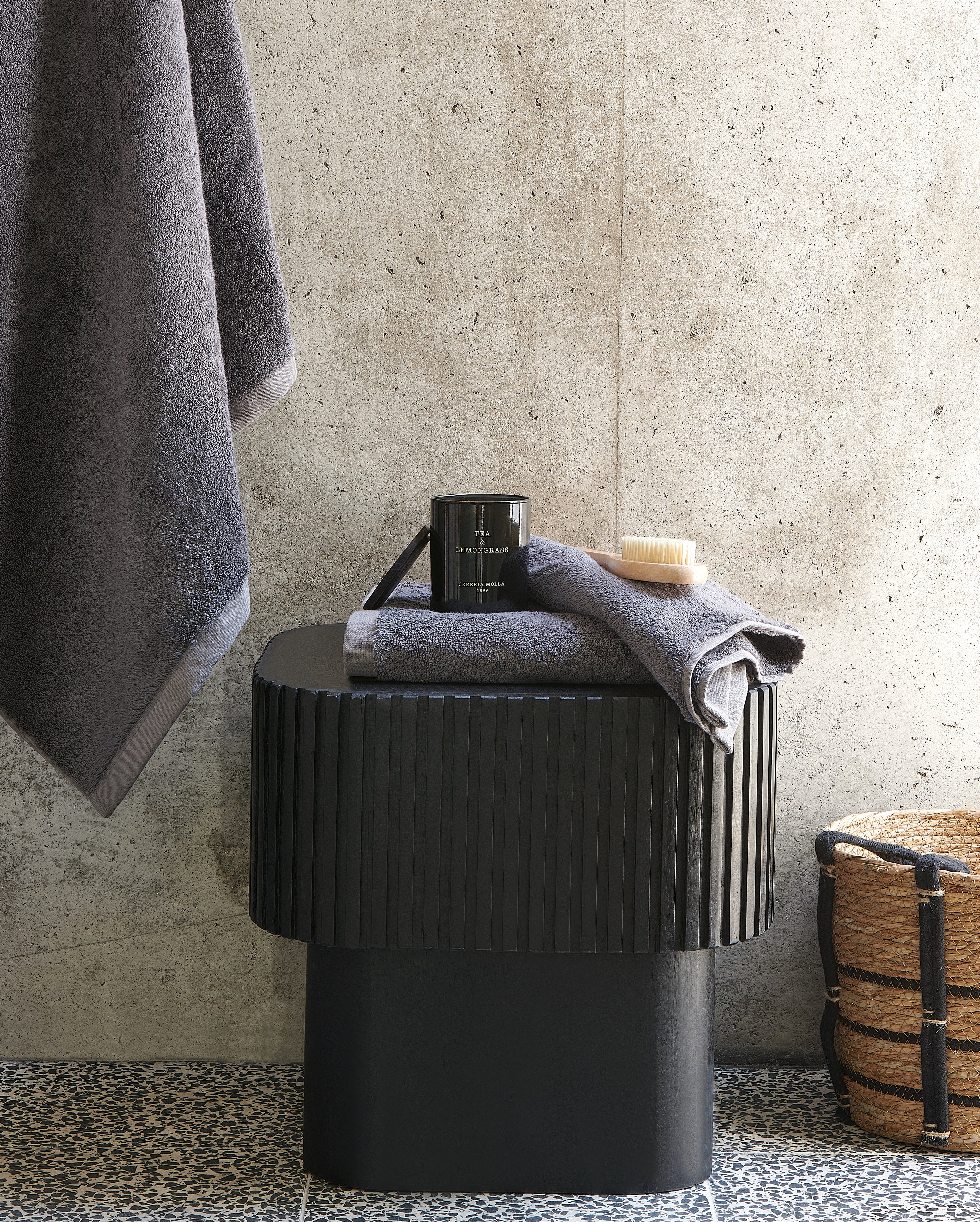 Serviette de bain en bambou blanky