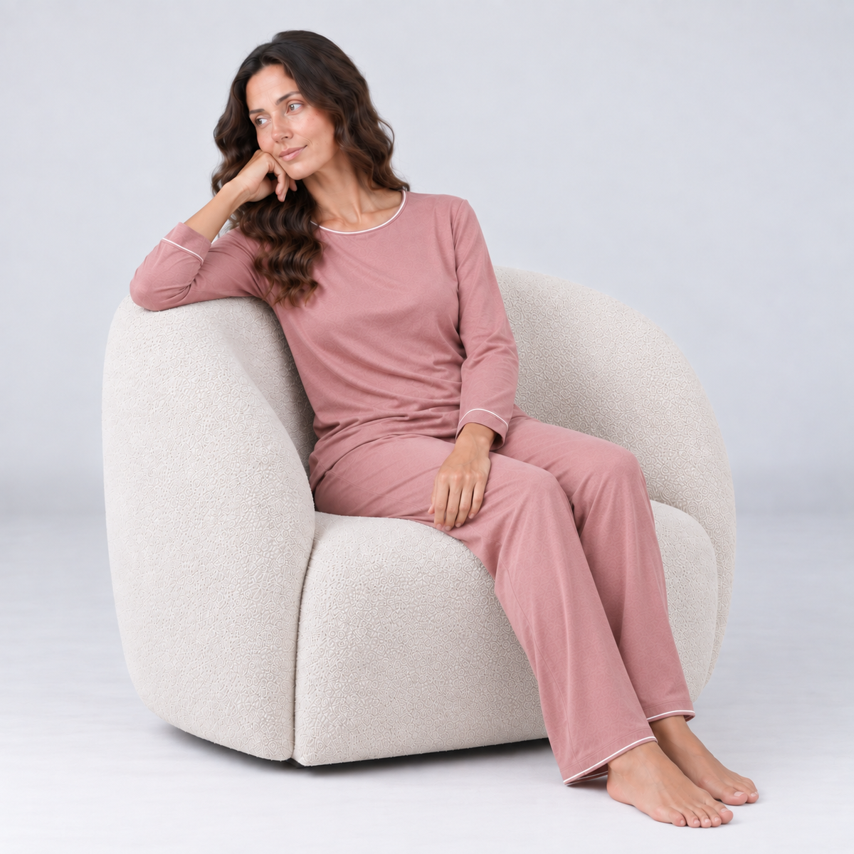 Sweat-shirt pour femme en maille extensible de bambou