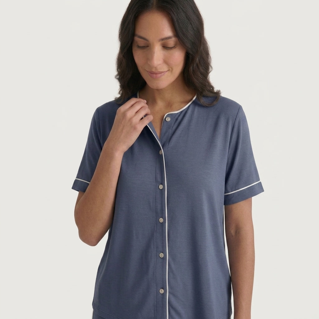 Haut femme en bambou maille stretch