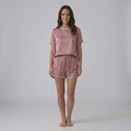 Ensemble pyjama femme en bambou maille stretch (t-shirt et short)