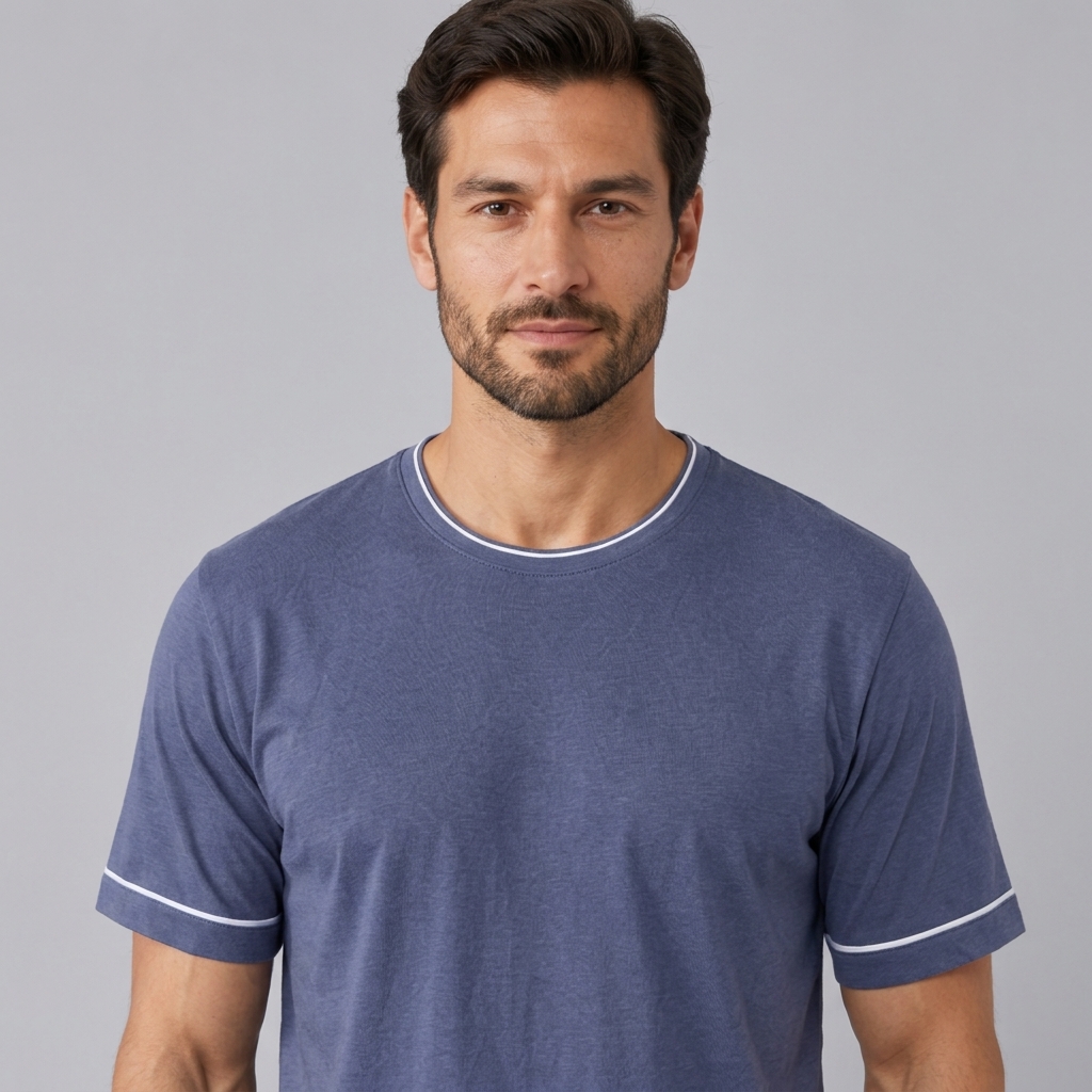 T-shirt homme en maille extensible de bambou