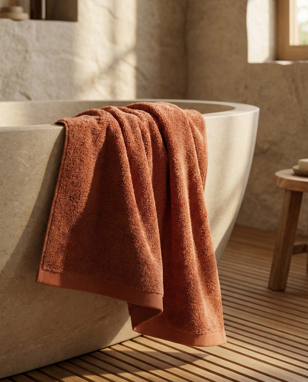 Tapis de bain en bambou blanky